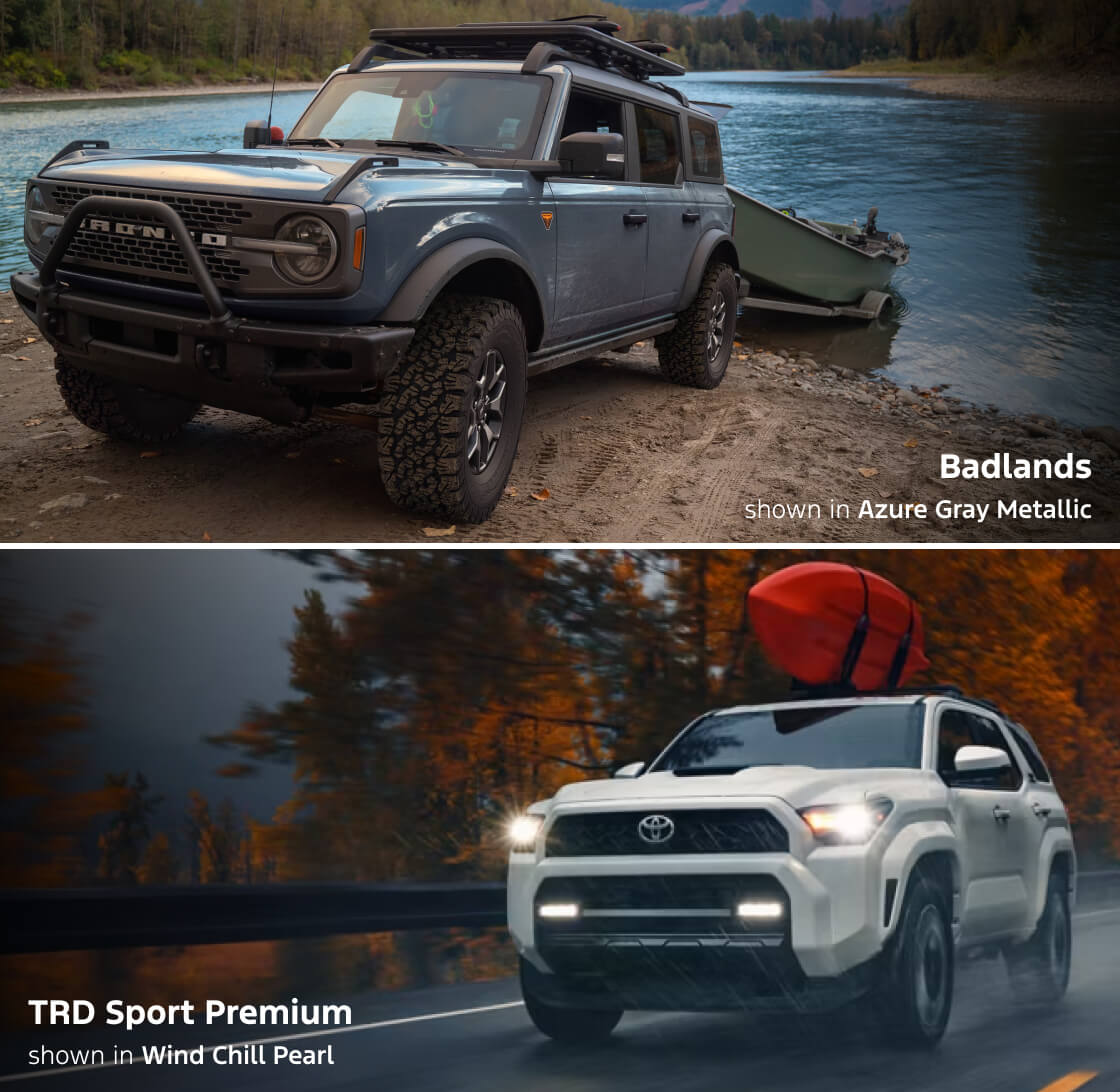 Ford Bronco vs. Toyota 4Runner Specs