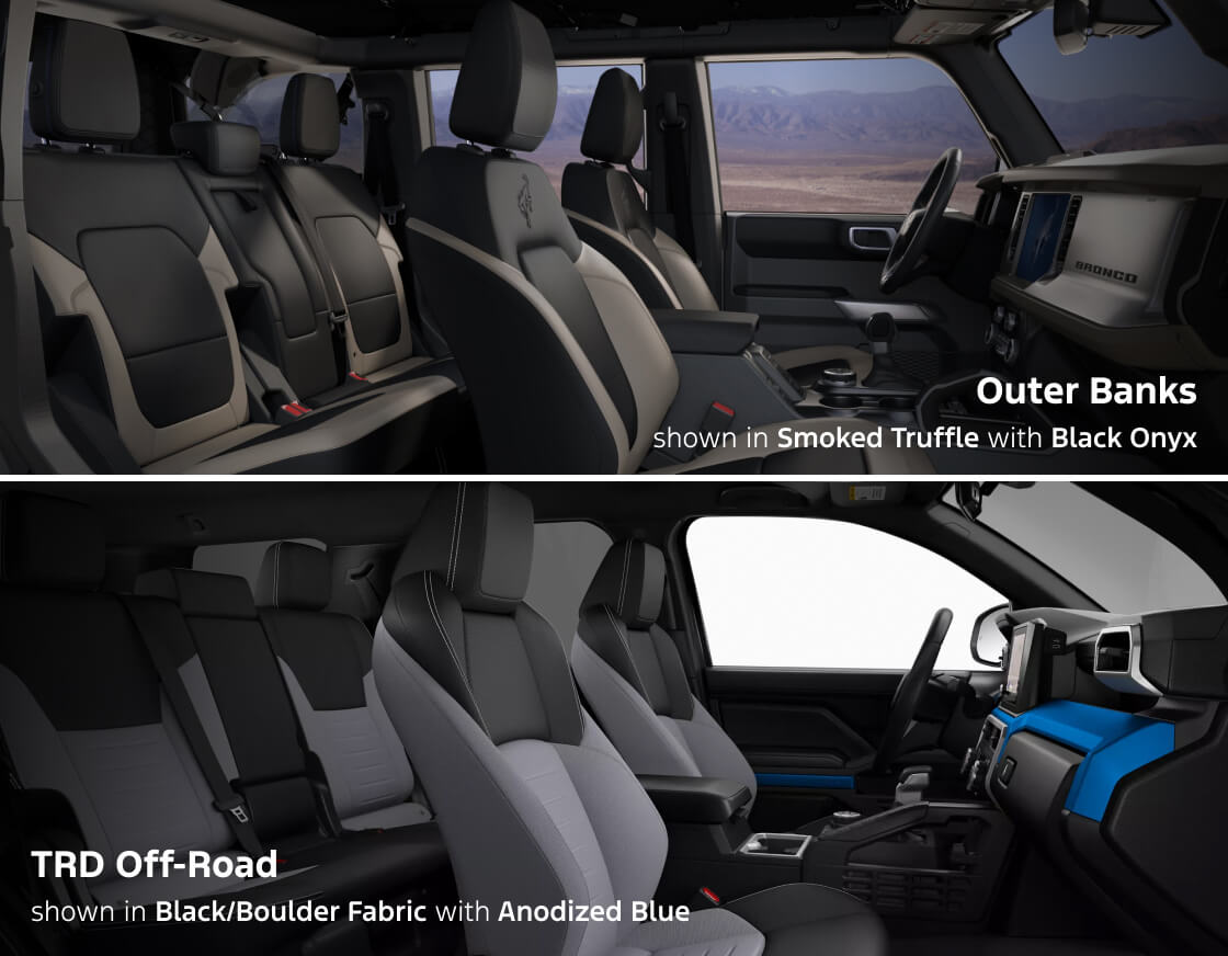 Ford Bronco vs. Toyota 4Runner Dimensions & Size