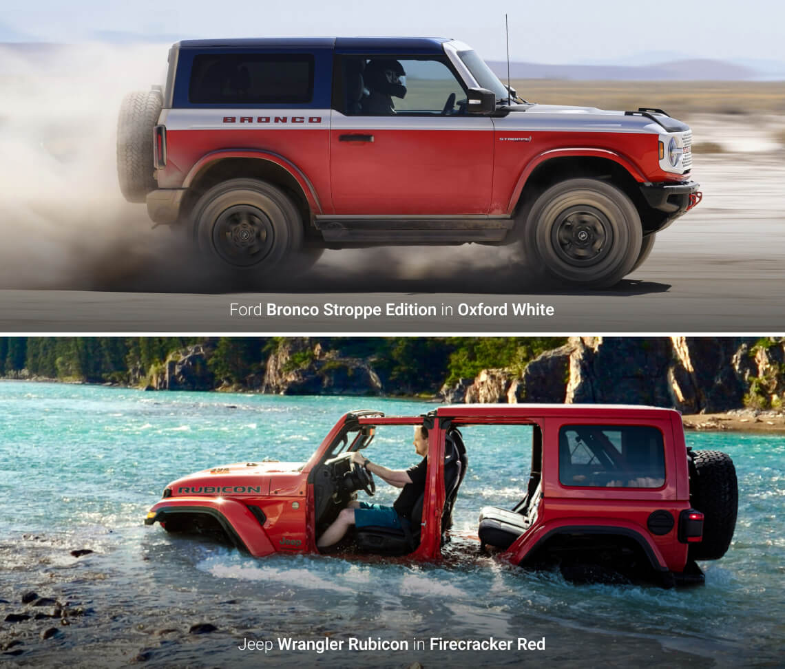 Available Ford Bronco vs. Jeep Wrangler Off-Road Features